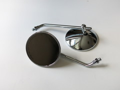 Зеркала Harley Retro хром круглые