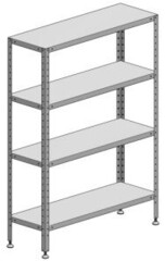 Стеллаж с 4-я сплошными полками  С-4-0,5/1,2/1,8