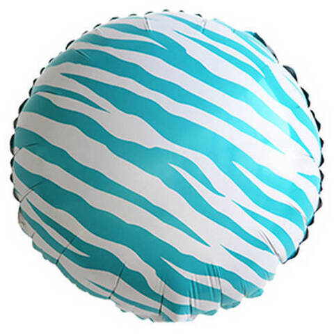 Круг, Полоски зебры, голубой