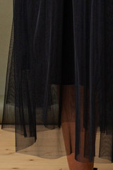 Черная юбка из сетки на подкладке