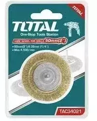 Шлифовальный  диск щеточный со шпилькой (латунированный) 100 мм TAC34041