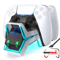 Зарядная станция для 2-х контроллеров DualSense PS5 с подсветкой и быстрой зарядкой