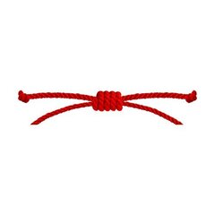 94-150-01675-1 - Браслет-красная нить с подвеской из золочёного серебра.Символ «Удача»