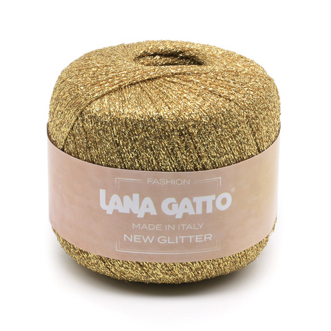 Пряжа Lana Gatto New Glitter 08587 золото (уп.10 мотков)