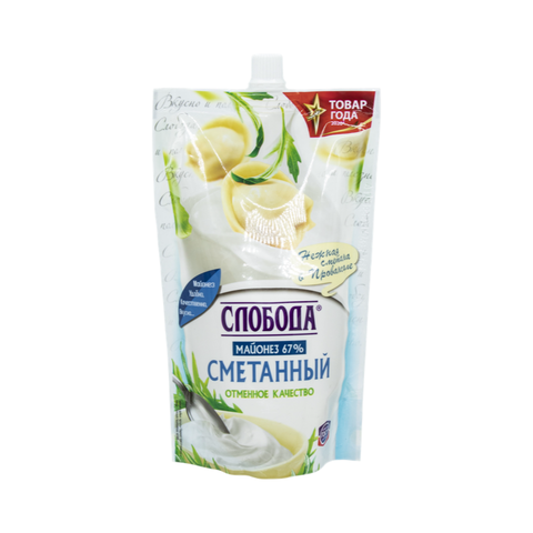 Майонез Слобода Провансаль сметанный 67% 400г, шт