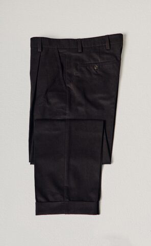 Брюки из твила тёмно-коричневые