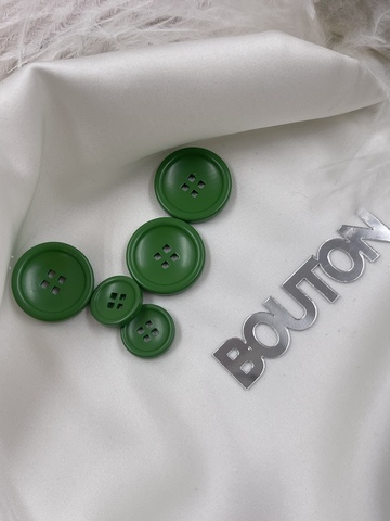 Пуговицы на прокол ярко-зеленые матовые