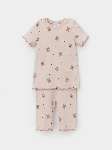 пижама  для девочки  К 1632/бежевый,маленькие мишки