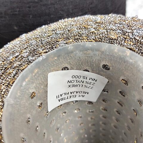 Люрекс фасонный ELETTRA 1500 золото-серебро на сером