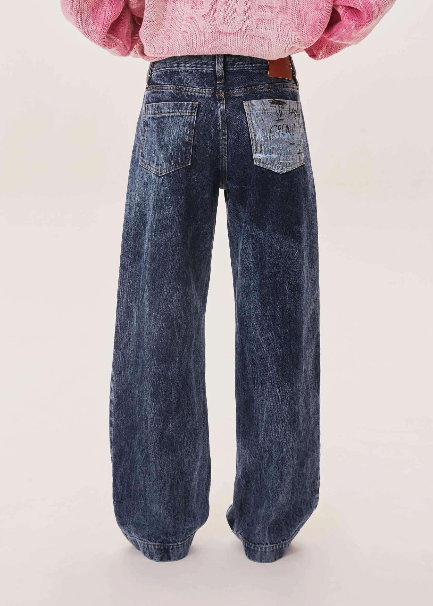 Джинсы GOD SAVE THE PRINCESS синего цвета