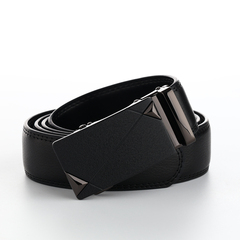 Ремень мужской, ширина 3.5 см, пряжка автомат, чёрный