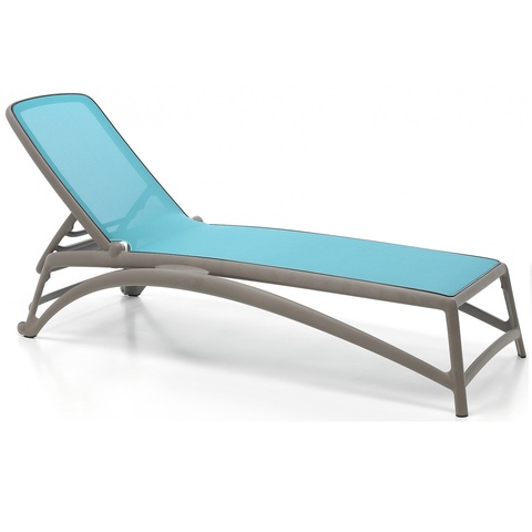 Шезлонг пластиковый Nardi Atlantico blue tortora