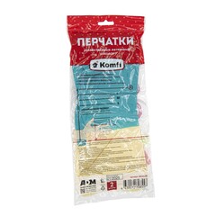 24-0-008 Перчатки латексные хозяйственные двухцветные, размер 