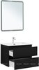 Aquanet 344766 Тумба с раковиной Вега 2.0 70 2 ящ. цв.черный (раковина Flat) (344766)