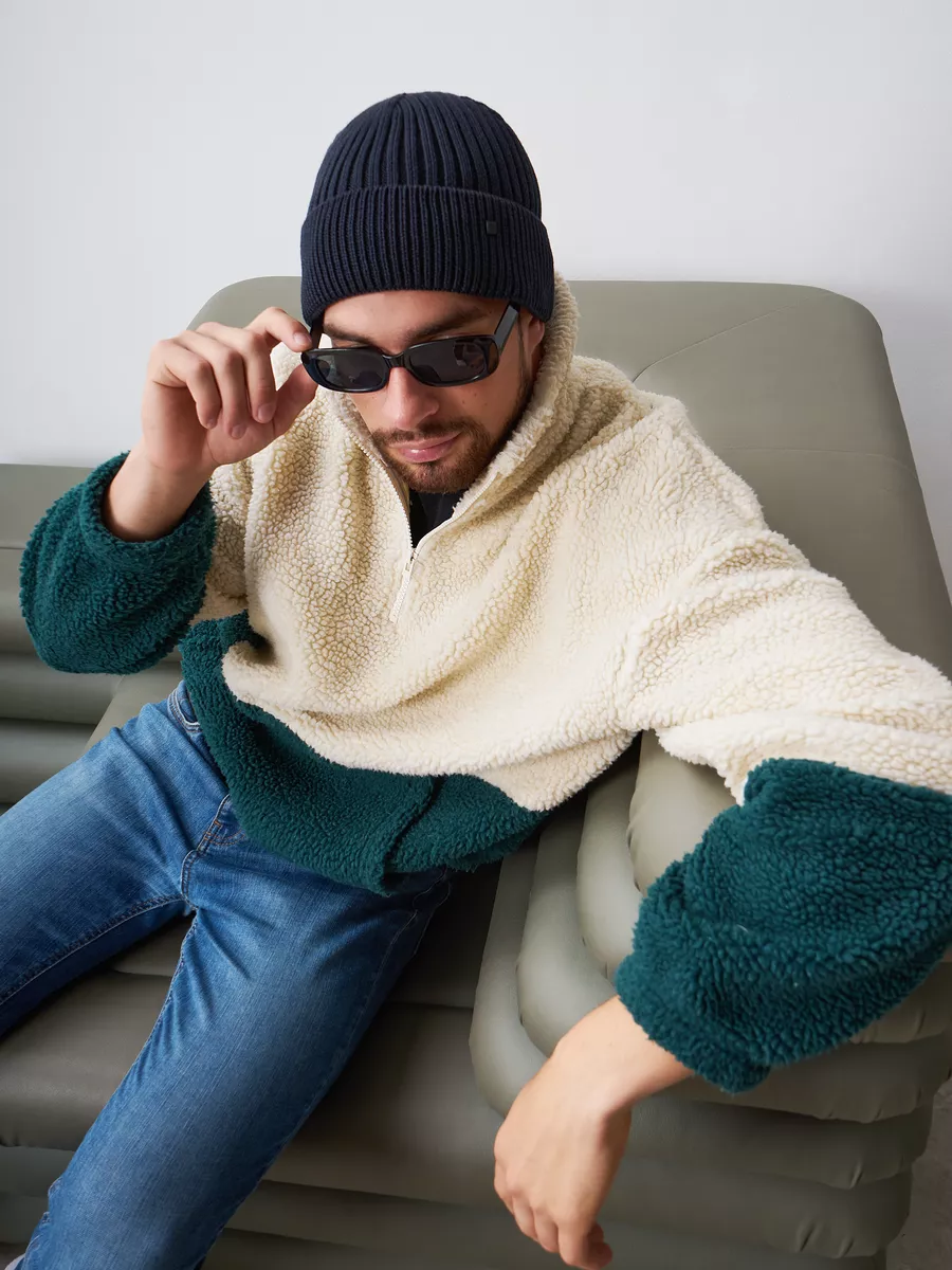 Шапка бини зимняя весенняя с флисом