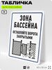 Табличка для бассейна 