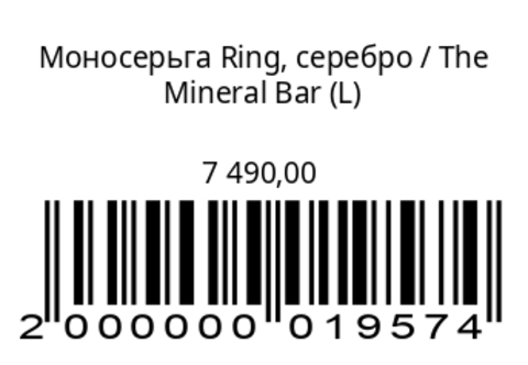 Моносерьга RING сереброXS S M L