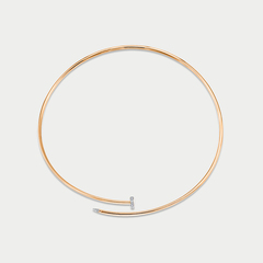 Колье женское из желтого золота 585 пробы с фианитами