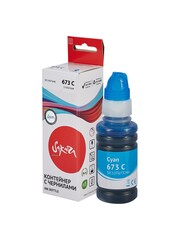 Контейнер с чернилами Sakura C13T67324A (673 C) для Epson Inkjet Photo L800, L801, L810, L850, голубой, водорастворимый тип, 70 мл., 5400 к.
