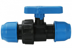 Кран ПНД ПЭ шаровый соединительный 20 х 20, 65542