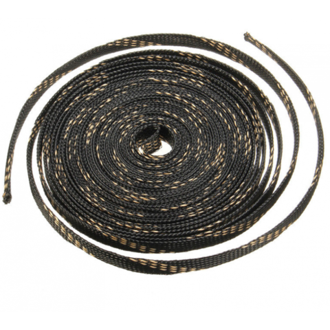 Оплетка кабельная защитная нейлон красно-коричневая 10 мм (1 метр)