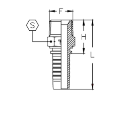 Фитинг DN 12 NPTF 3/4 TIEFFE