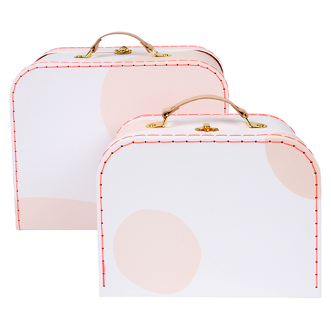 Набор чемоданов, розовый ( в наборе 2 шт)