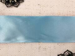 Лента атласная, ш. 5 см, светло-голубой