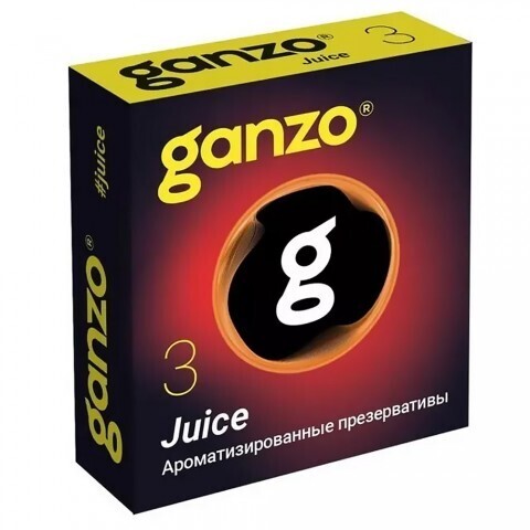 Презервативы ароматизированные Ganzo Juice Black Edition, цветные, 3 шт.