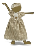Платье хлопок с кружевом - Демонстрационный образец. Одежда для кукол, пупсов и мягких игрушек.