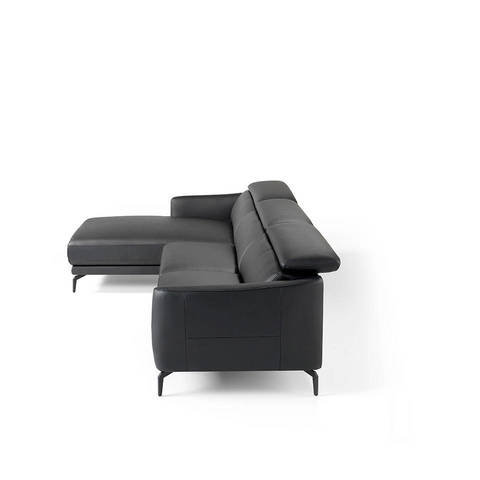 Угловой диван 5359-L /6040 черный кожаный