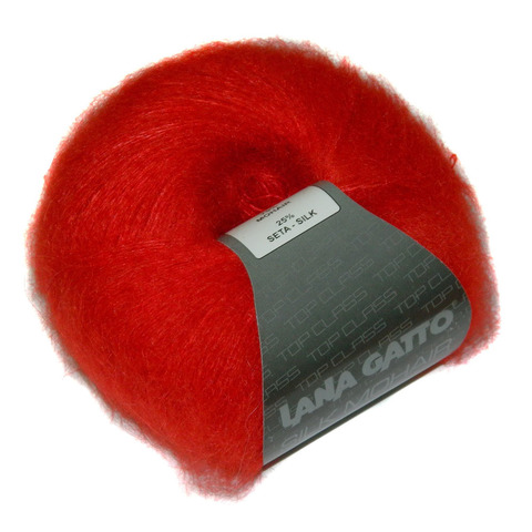 Пряжа Lana Gatto Silk Mohair 6024 красный