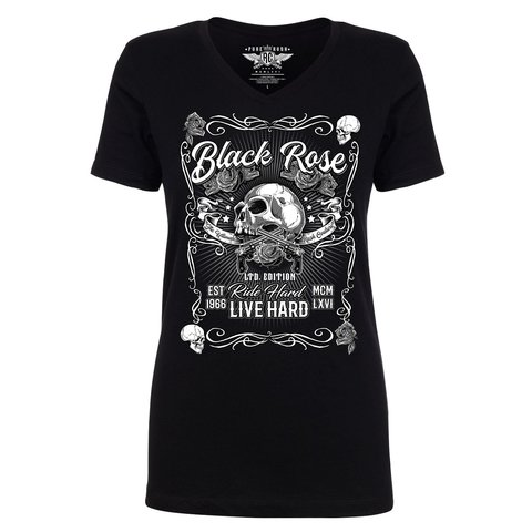 Rush Couture | Футболка женская BLACK ROSE Classic Black RC327 перед