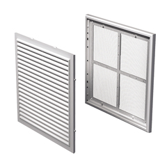 Решетка разъемная 250х250мм с москит. сеткой белая