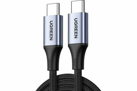 Кабель UGREEN US535 15311 USB-C to USB-C 240WPD Fast Charging Cable 1м, Space Gray