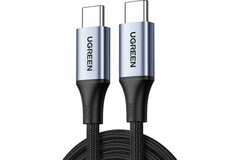 Кабель UGREEN US535 15311 USB-C to USB-C 240WPD Fast Charging Cable 1м, Space Gray