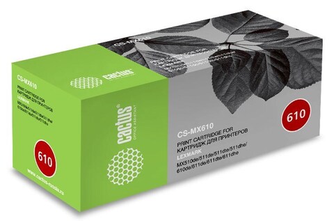 Картридж лазерный Cactus CS-MX610 60F5H0E черный (10000стр.) для Lexmark MX510de/511de/511dte/511dhe/610de/611de