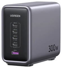 Зарядное устройство Ugreen Nexode 300W 5-Port PD Gan Fast Charger серый