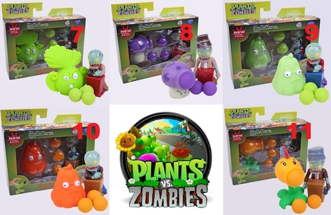Растения против Зомби стреляющие игрушки с подсветкой и звуком