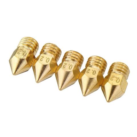 Набор форсунок для 3D-принтера 5 шт. с диаметром резьбы M6