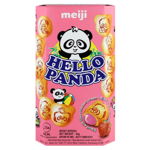 Печенье с клубничной начинкой Meiji Hello Panda, 42 гр.