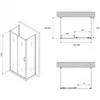 Abber AG30180B-S60B-S60B Душевой уголок, 180x60x195