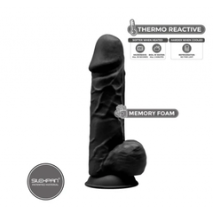 Фаллоимитатор с двойным покрытием Model 4 черный от SILEXD (21.5* 5.1 см)