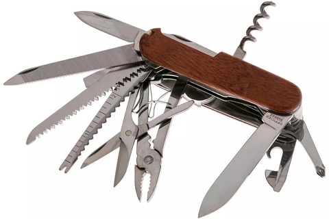 Нож складной Victorinox SwissChamp Hardwood, 91 mm, 31 функция, дерево (1.6794.69)