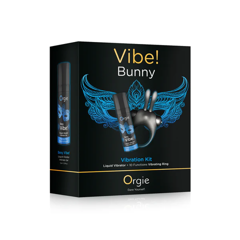 Набор Orgie Vibe! Bunny с вибрирующим гелем Sexy Vibe и виброкольцом