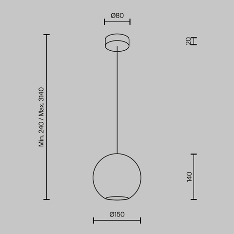 Подвесной светильник Maytoni Glamping MOD437PL-01BG