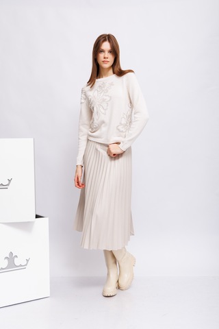 Monari Джемпер из плотного хлопка с вышивкой пайетками