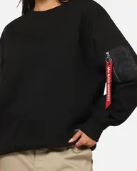 Свитшот Alpha Industries Utility Pocket Crewneck Black (Черный)