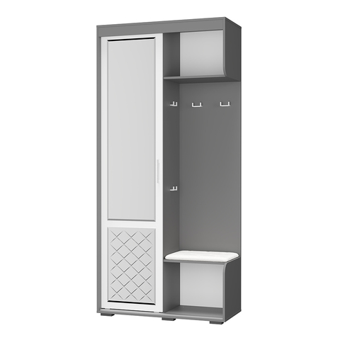 прихожая ВАРДА 1,0 м (графит/белый)