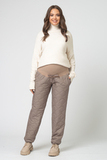 Утепленные брюки для беременных 16040 капучино